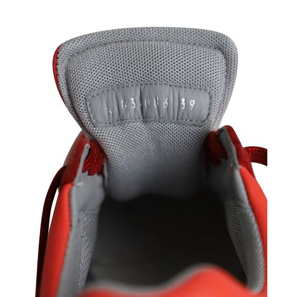 Chanel CC Logo Low Top Sneakers in Red and Neon Orange Leather and Fabric - Picture 7 of 12